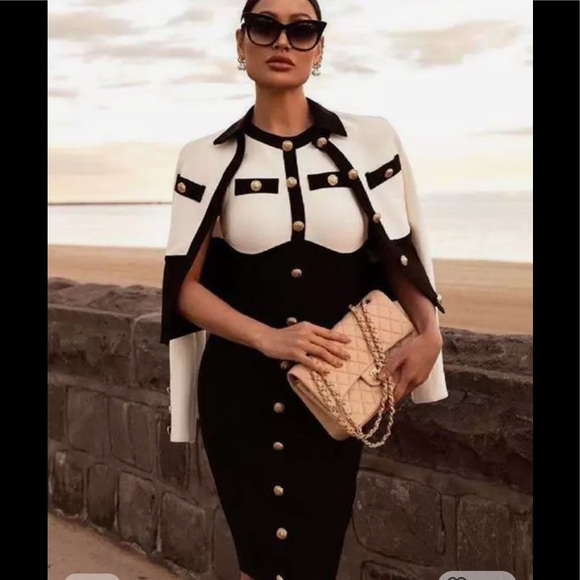 🎉New 2022 Knee Length Bodycon Bandage Sleeveless Button Dress - Picture 13 of 13